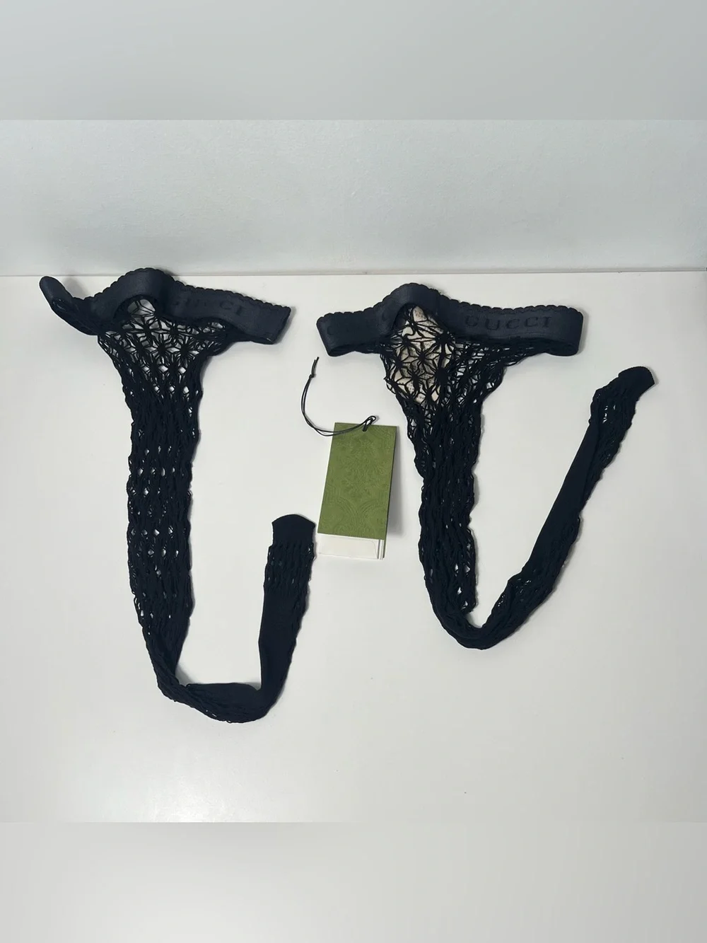 Gucci Diamond Motif Logo Knit Pantyhose Stockings Hosiery Socks